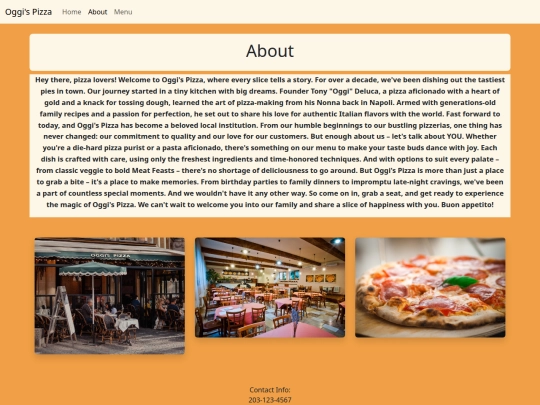 Oggi's Pizza/OG/about screenshot