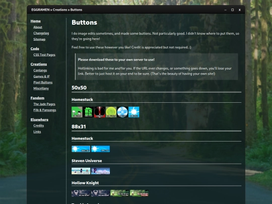 creations/edits/buttons screenshot