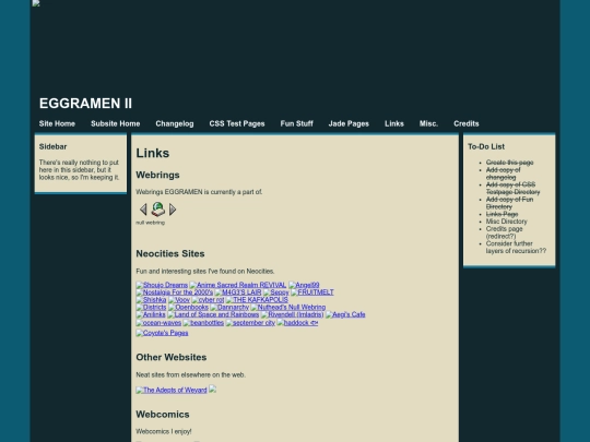 creations/misc/subsite/links screenshot