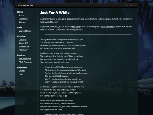 fandom/filk/justforawhile screenshot
