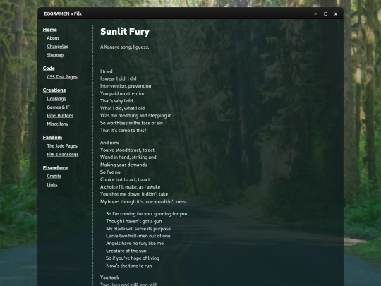 fandom/filk/sunfury screenshot