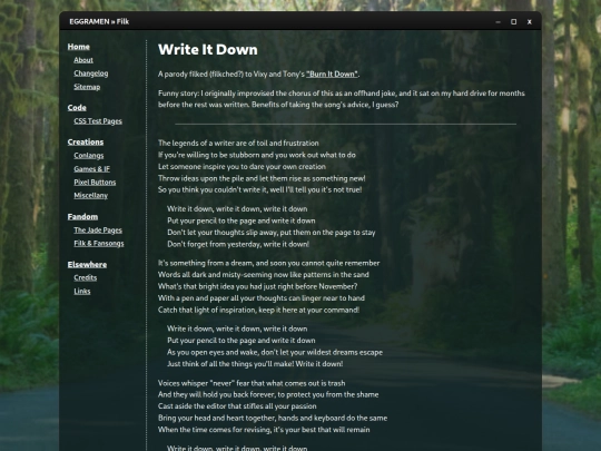 fandom/filk/writeitdown screenshot