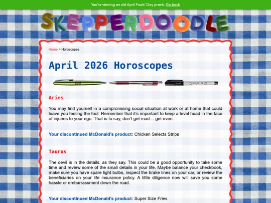 events/fools/2026/horoscopes screenshot