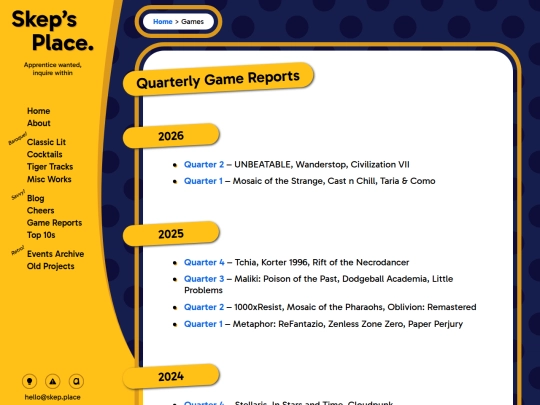 games screenshot