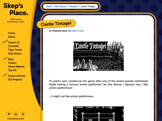playdate/castle-tintagel screenshot