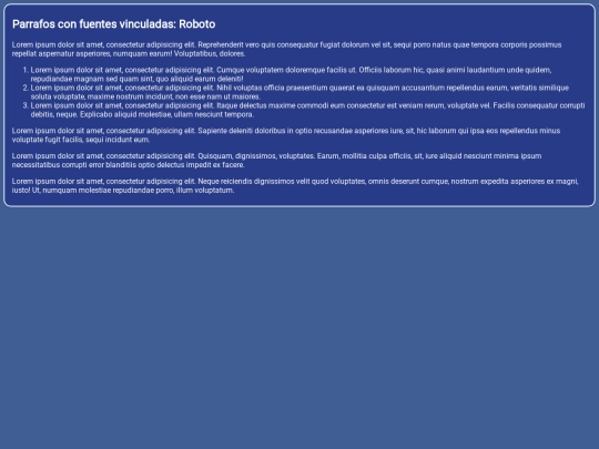 Parrafo con fuentes vinculadas screenshot