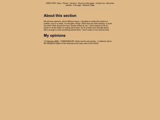 opinions screenshot
