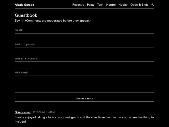 guestbook screenshot