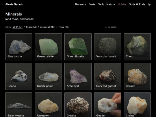 minerals screenshot