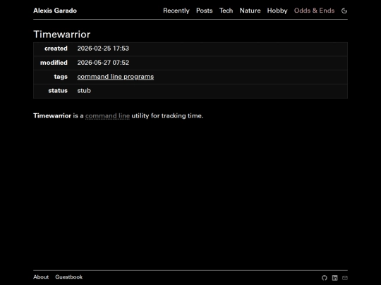 wiki/timewarrior screenshot