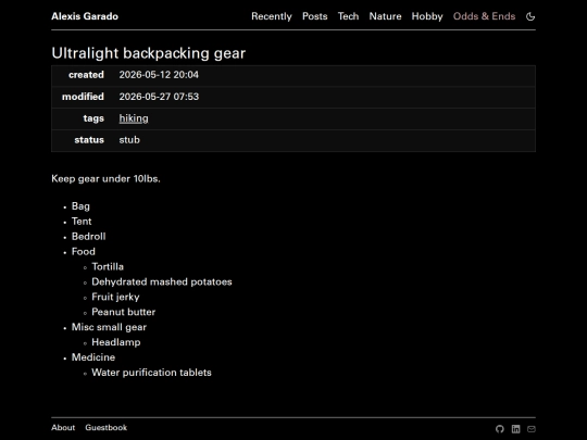 wiki/ultralight-backpacking-gear screenshot