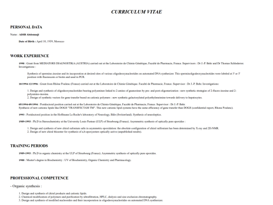 AbdennajiAdibCVenglish screenshot