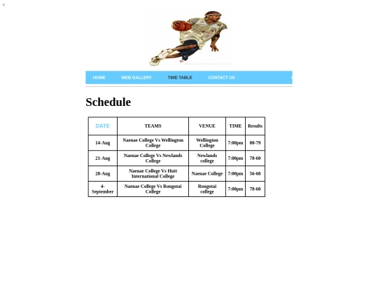 timetable screenshot