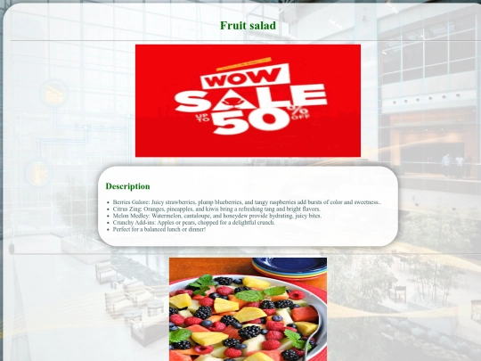 Hotel food order/Fruit Salad screenshot