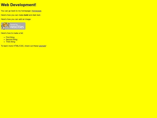 webDev screenshot