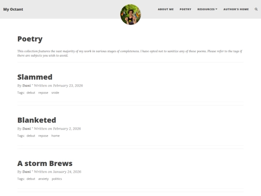 poetry screenshot