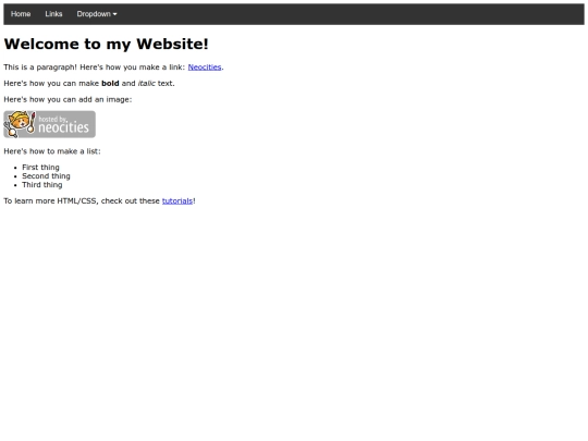 links screenshot