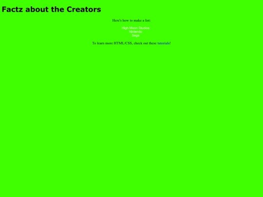 Creatorsandtheirfacts screenshot