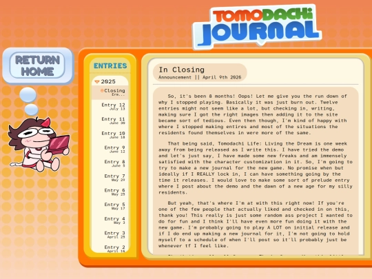 tomodachi-journal screenshot