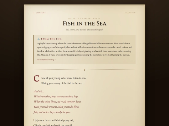 shanties/songs/fish-in-the-sea screenshot
