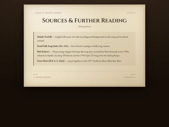 shanties/songs/whisky-johnny-sources screenshot