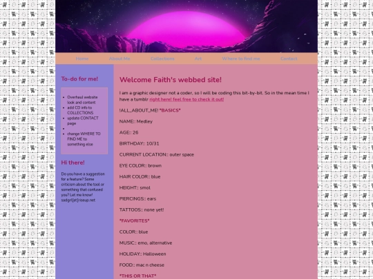 aboutme screenshot