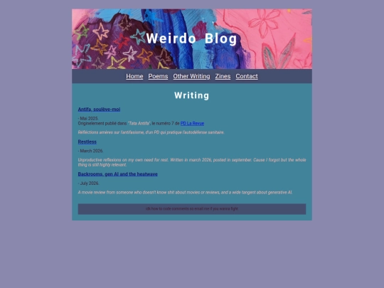 writing screenshot