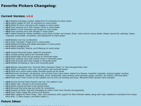 Picker Changelog screenshot