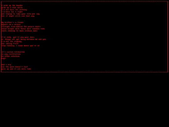 lyrics/west_snowdin_reds screenshot