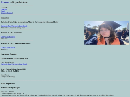resume screenshot