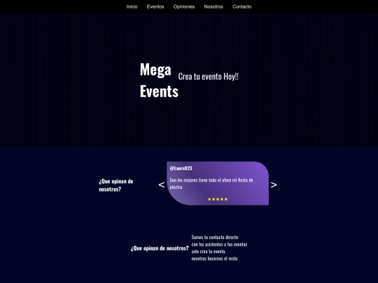 MegaEvents/home screenshot