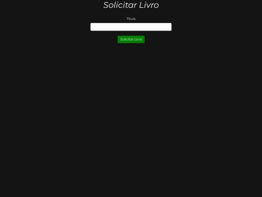 solicitarLivro screenshot
