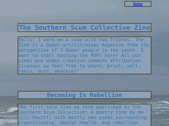 The Southern Scum Collective Zine screenshot