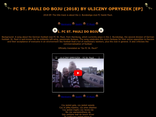 lyrics/opryszek/fcsanktpauli screenshot