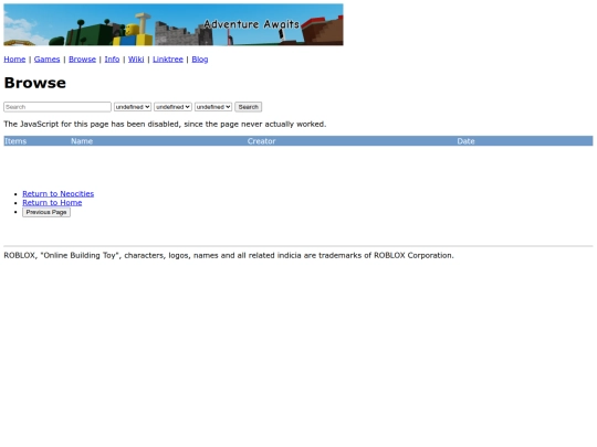 OLD/browse screenshot
