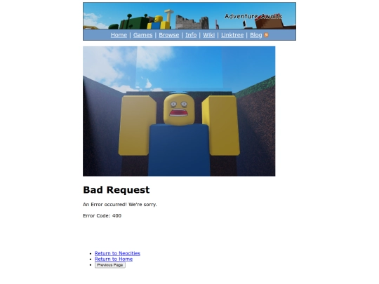 bad_request screenshot