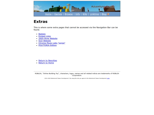 extras screenshot