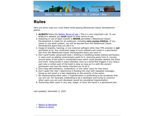 rules screenshot