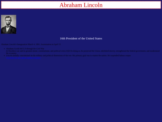 presidentprofileminiproject screenshot