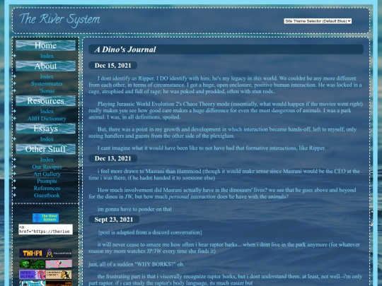 essays/dinosjournal screenshot
