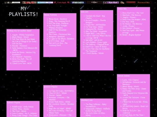 playlists screenshot