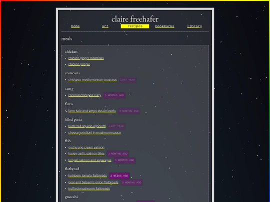 recipes/meals screenshot