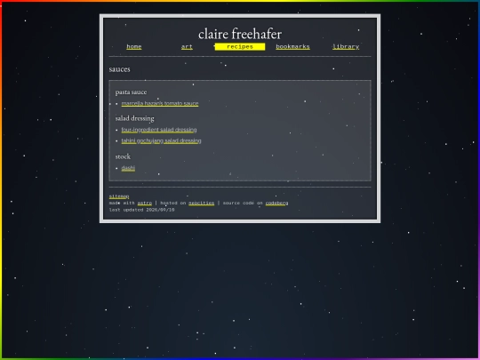 recipes/sauces screenshot