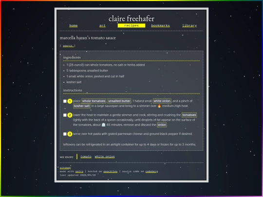 recipes/sauces/pasta-sauce/marcella-hazans-tomato-sauce screenshot