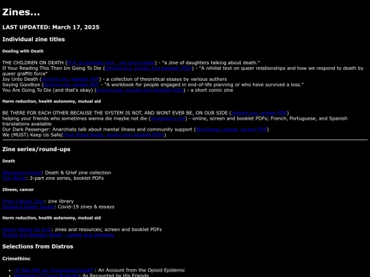 zines screenshot