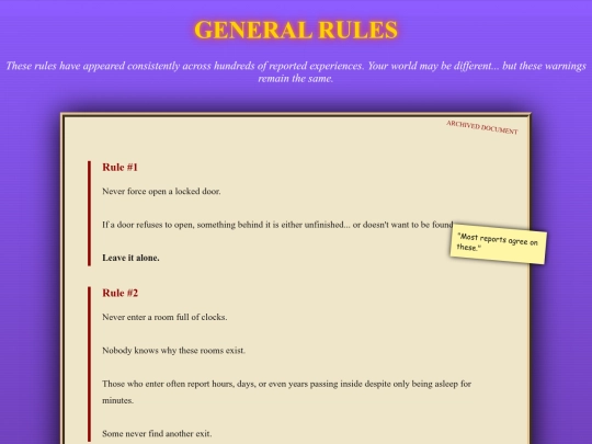 rules screenshot