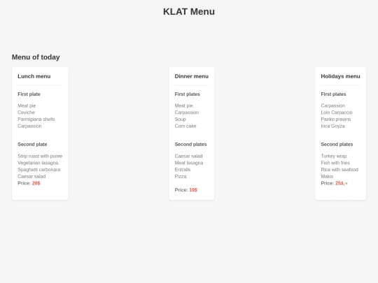 menufinal screenshot