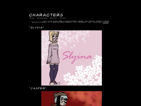 Characters screenshot