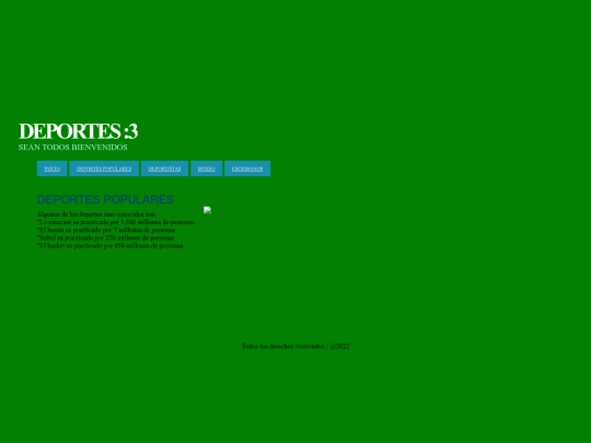 Deportes populares screenshot