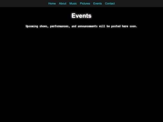 events screenshot